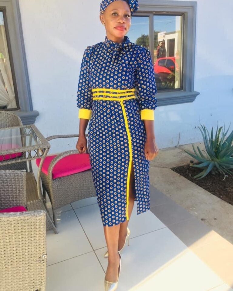 Hot And Stylish South African Shweshwe Dresses 2021 Shweshwe 4u