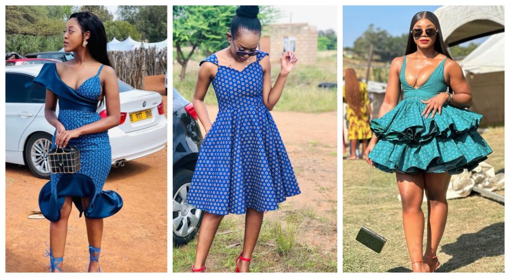 Modern Tswana Traditional Dresses For African Women Shweshwe U