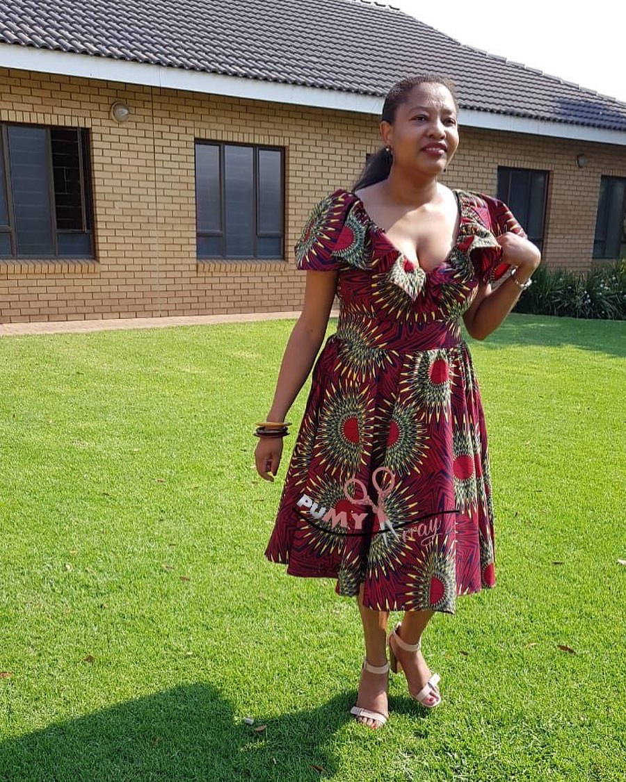 Beautiful Shweshwe Dresses For African Woman - shweshwe 4u