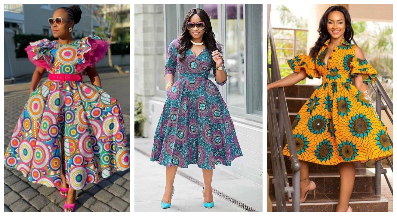 +7 AFRICAN PRINT DRESSES FOR BLACK WOMEN'S
