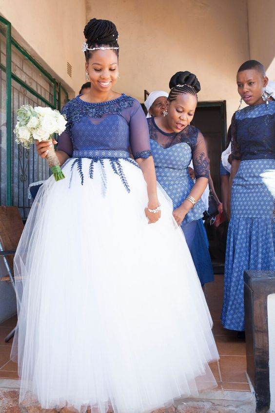 shweshwe traditional wedding dresses
