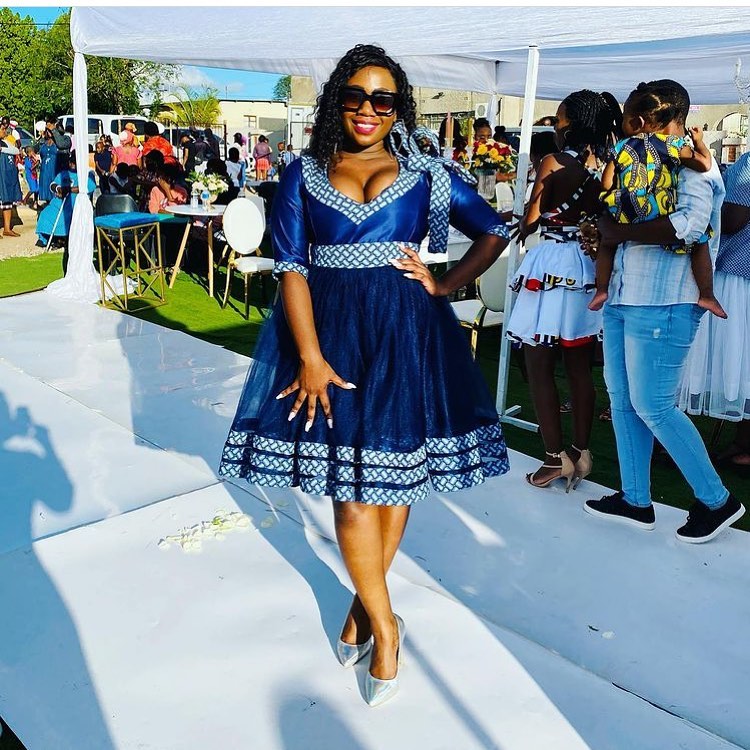 Stylish South African Shweshwe Dresses for Women's - shweshwe 4u