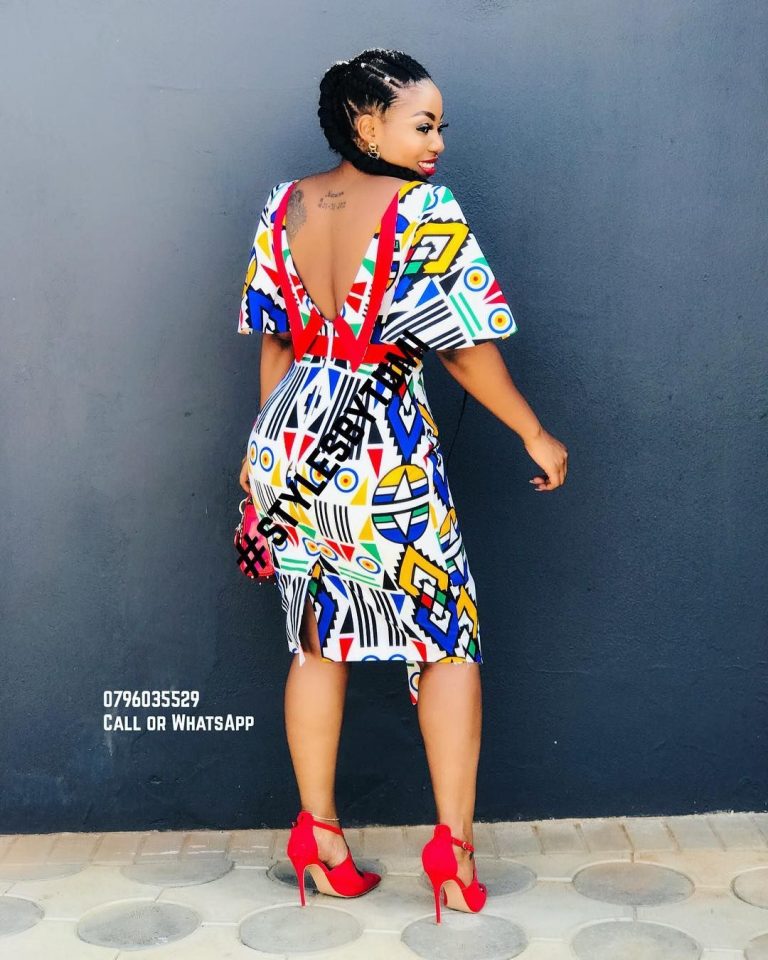 Latest Ndebele Traditional Dresses 2021 For African - shweshwe 4u