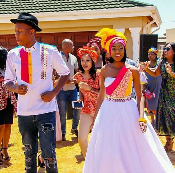 sepedi traditional wedding dresses 2021 For African Ladies - shweshwe 4u