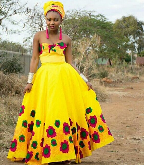 Ndebele Traditional Wedding Dresses For Women's - shweshwe 4u