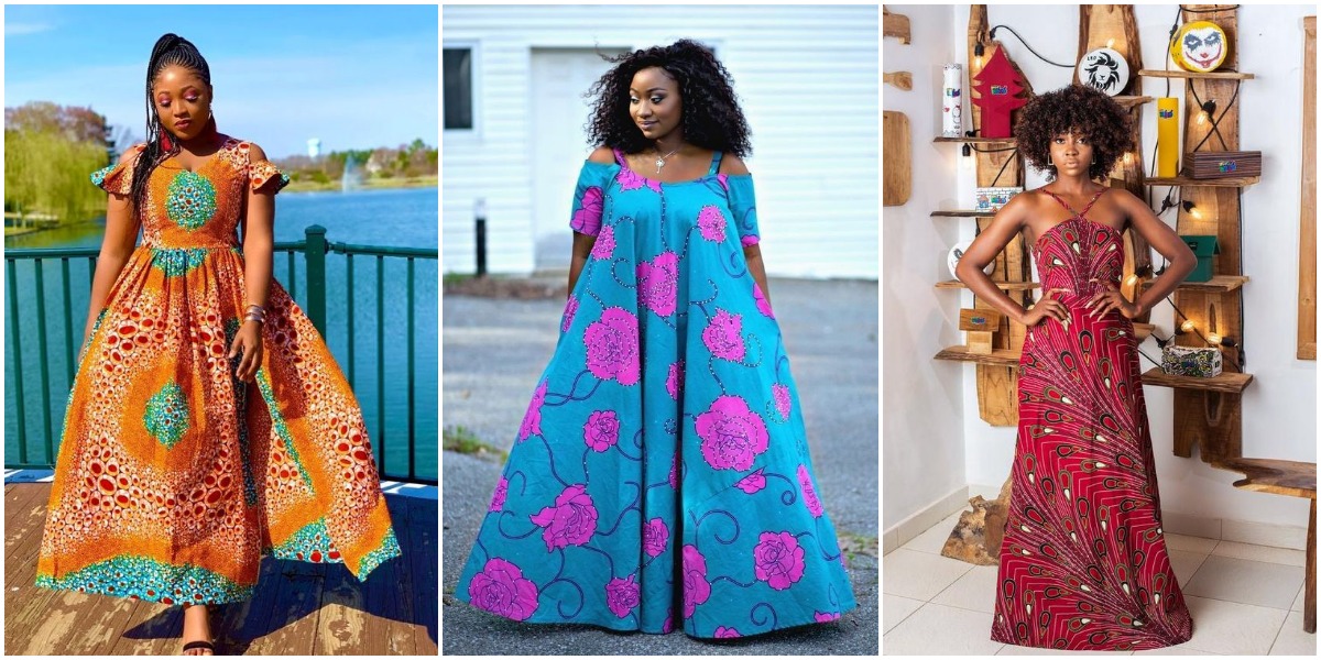 a line long ankara dresses