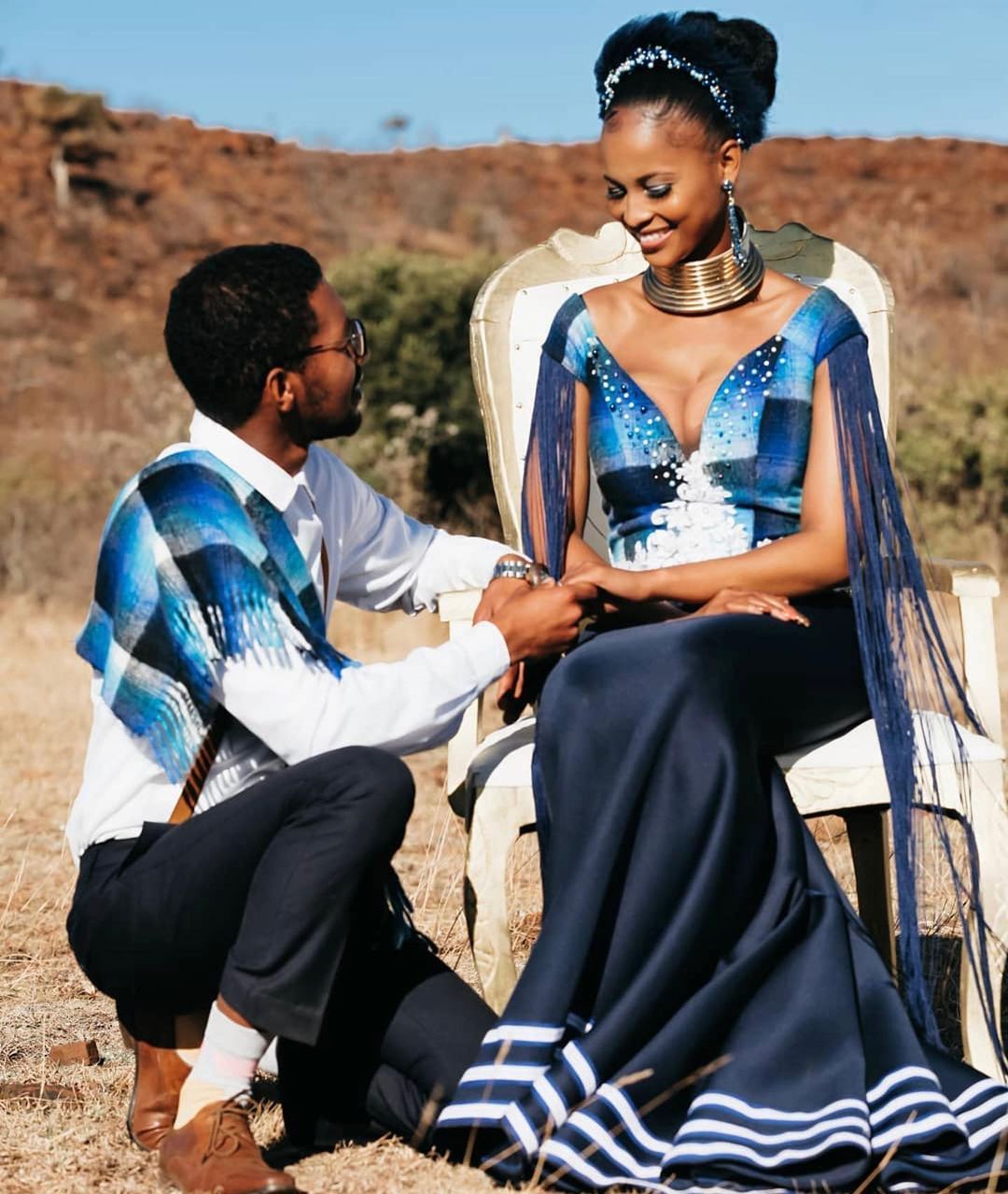 Botswana traditional Wedding Dresses 2022 For Tswana Women's - shweshwe 4u