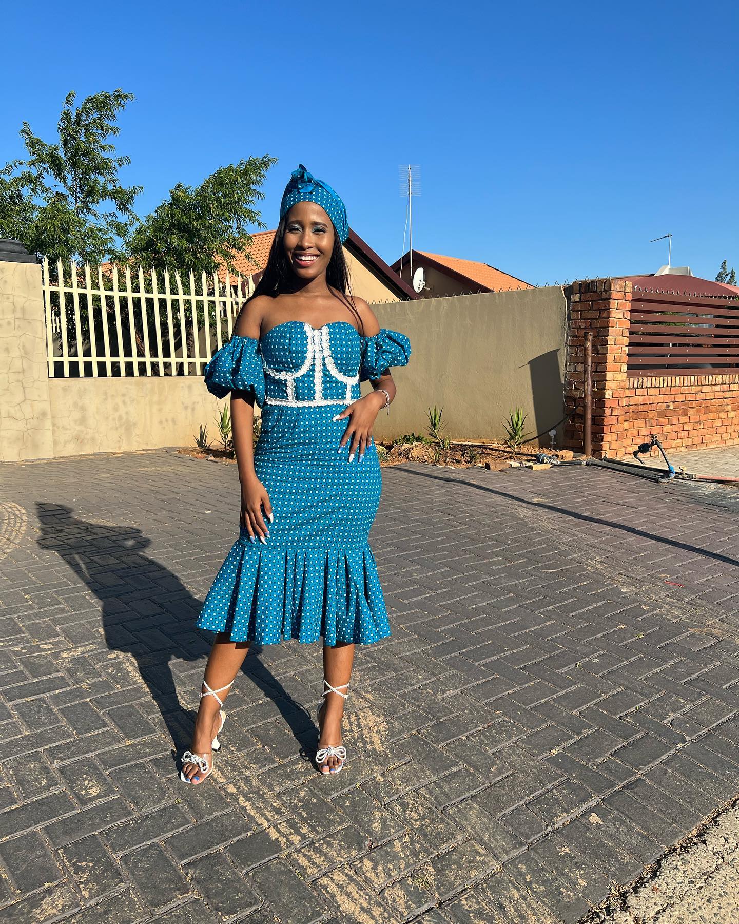 Shweshwe dresses for outlet pregnant makoti