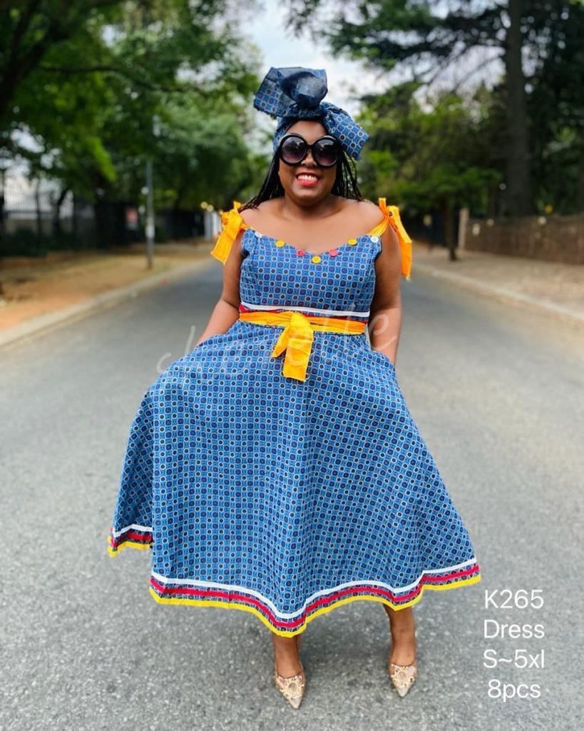 Latest Seshoeshoe Traditional dresses 2023 For African - shweshwe 4u