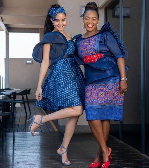 Amazing Tswana Traditional Wedding Dresses South Africa 2023 - shweshwe 4u
