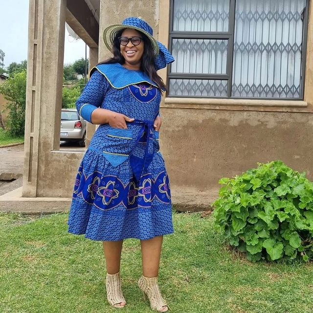 Traditional Shweshwe Dresses for Makoti: Embrace the Rich South African ...