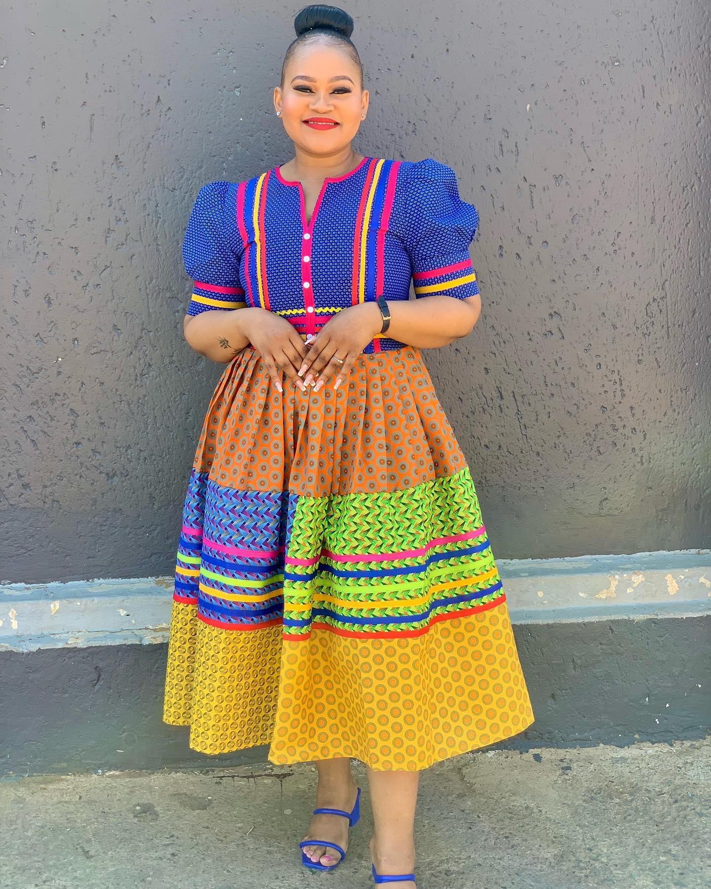 Short Sepedi Traditional Dresses 2024 For Ladies - shweshwe 4u