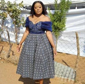 A Queen’s Attire: Majestic Tswana Dresses for Brides in 2024